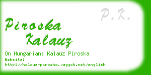 piroska kalauz business card